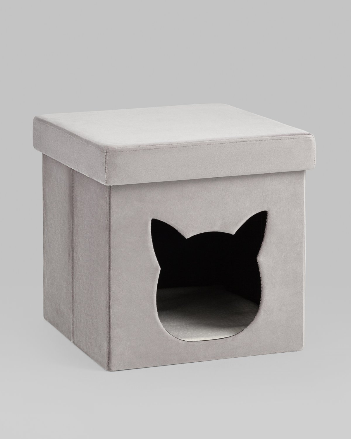 Пуф складной с ящиком Store Pet серый фото 2