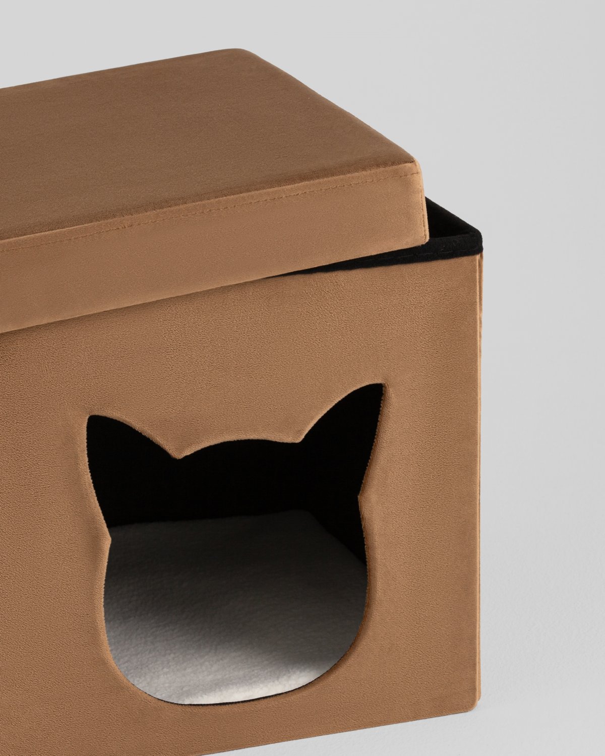 Пуф складной с ящиком Store Pet коричневый фото 5