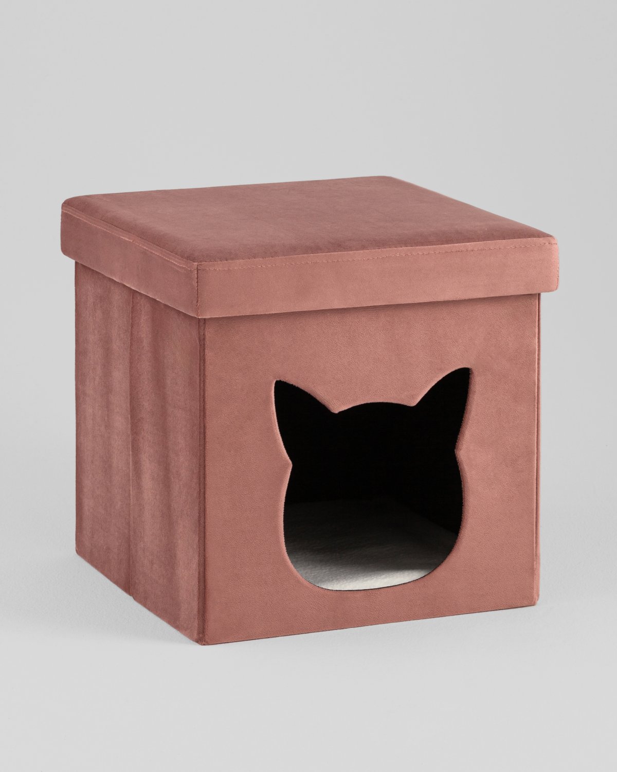 Пуф складной с ящиком Store Pet розовый фото 2