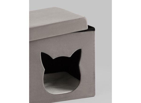 Пуф складной с ящиком Store Pet антрацитовый фото 6