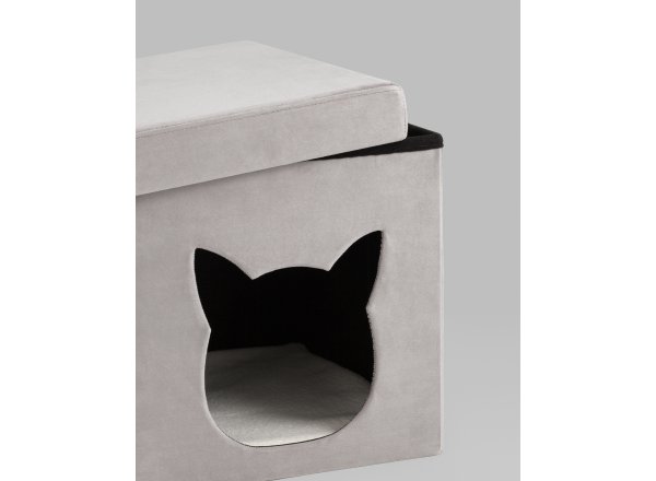 Пуф складной с ящиком Store Pet серый фото 6