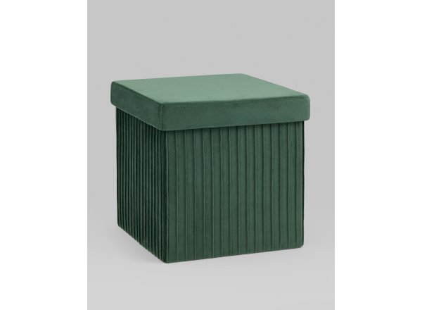 Пуф складной с ящиком Store Square зеленый