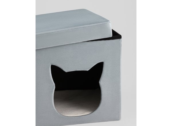 Пуф складной с ящиком Store Pet бирюзовый