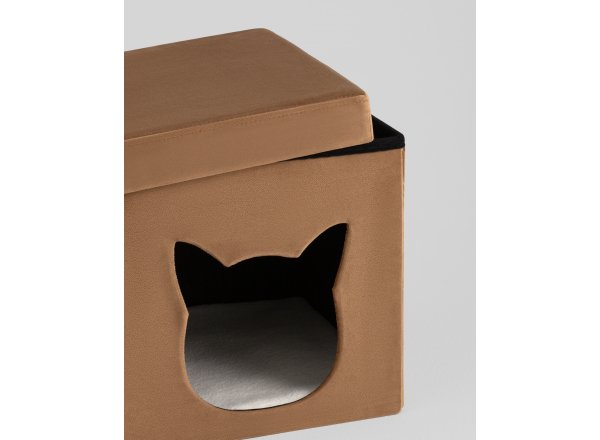 Пуф складной с ящиком Store Pet коричневый