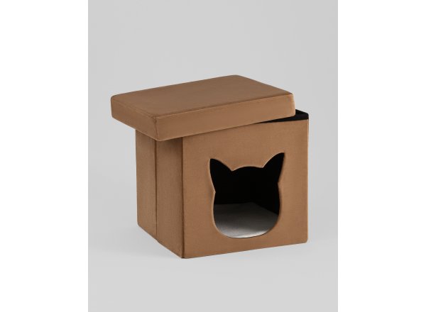 Пуф складной с ящиком Store Pet коричневый фото 6