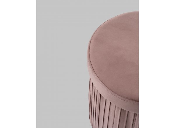 Пуф складной с ящиком Store Round пыльно-розовый фото 6