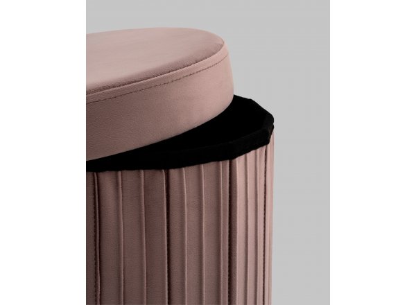 Пуф складной с ящиком Store Round пыльно-розовый фото 7