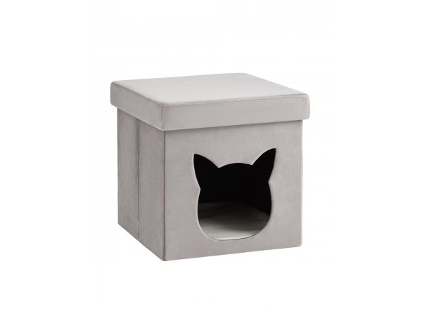 Пуф складной с ящиком Store Pet серый