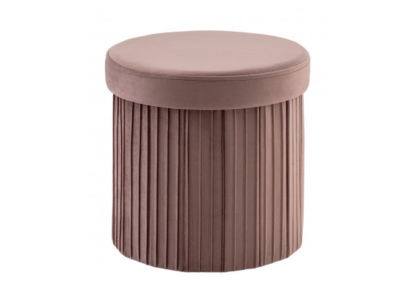 Пуф складной с ящиком Store Round пыльно-розовый