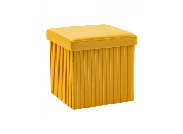 Пуф складной с ящиком Store Square жёлтый